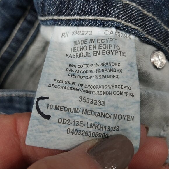 3323 Size 10m Lee Slender Secret Upcycled Bleached Bell-Bottoms. - Picture 7 of 7